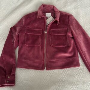 Nine West pink velvet jacket